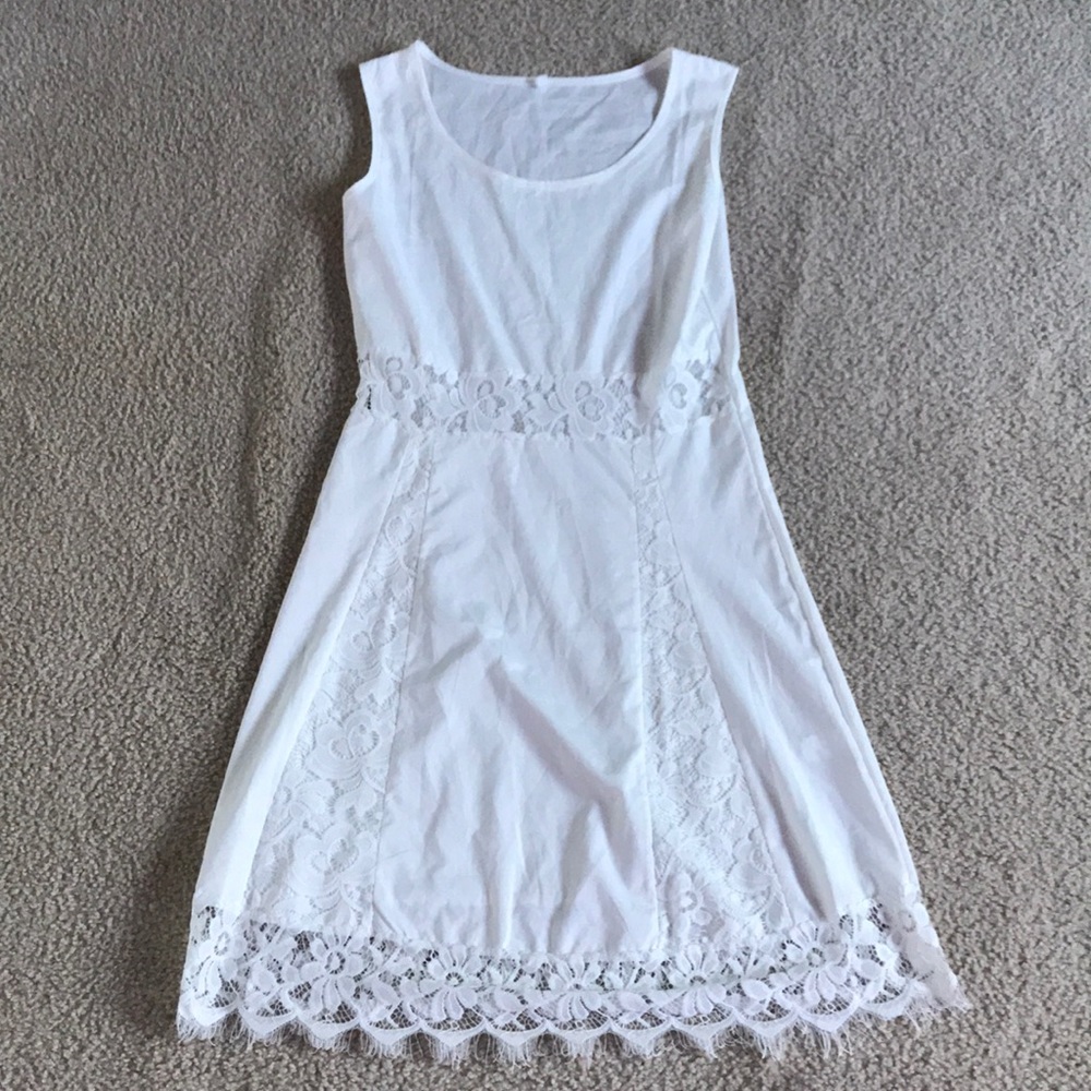 Plain white dress